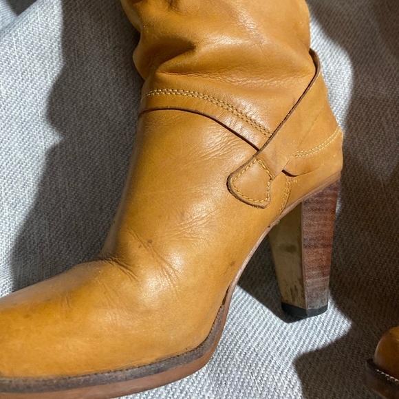 MADE IN BRAZIL-vintage leather high-heeled boots - Picture 6 of 16